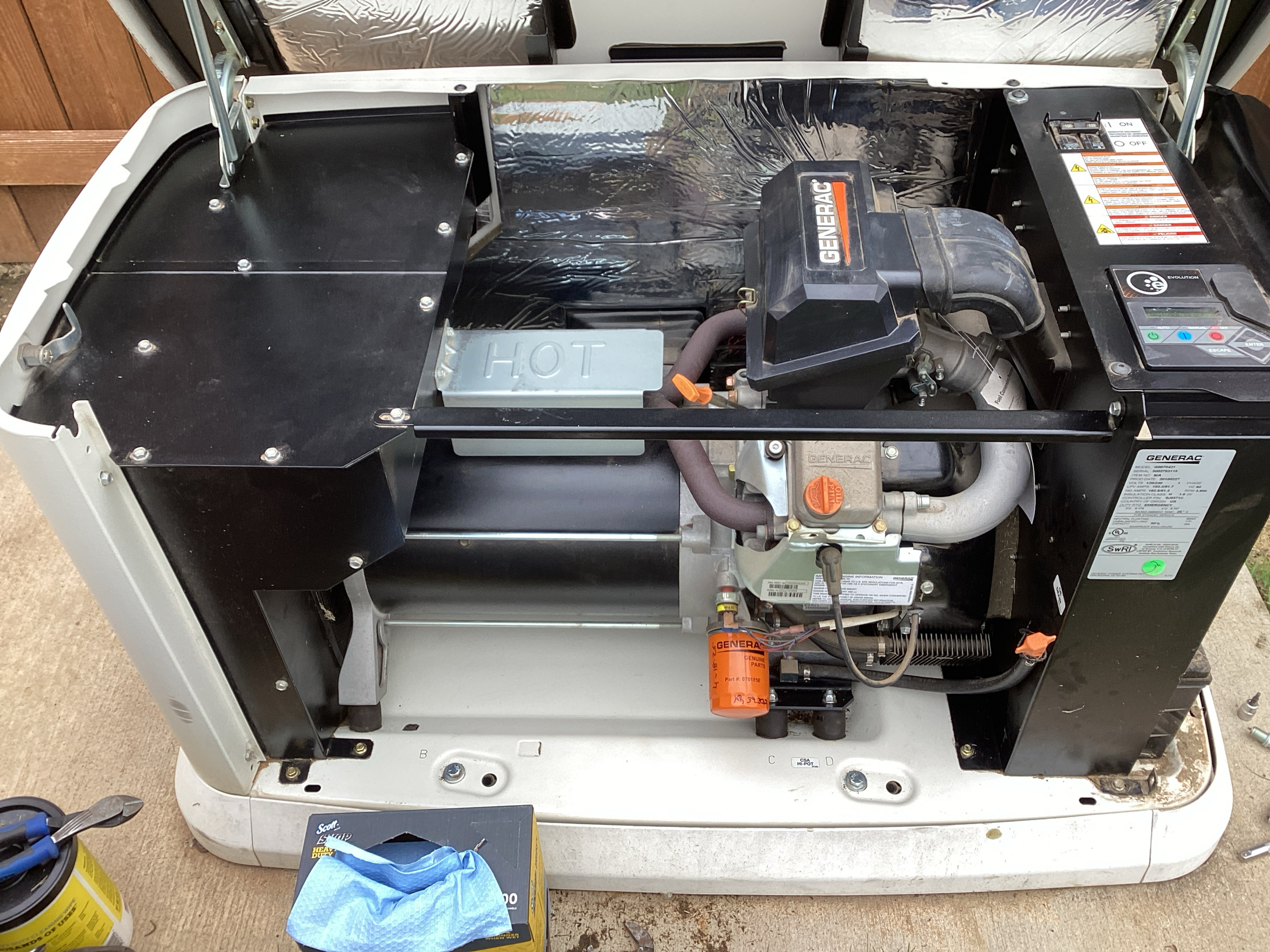 Generator cleaned up